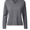 Damen Strickpullover Klassisch Merino Wolle